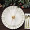 Gold 4 Metal 2" Pearl Daffodil Flower Design Napkin Rings Party Events Supplies